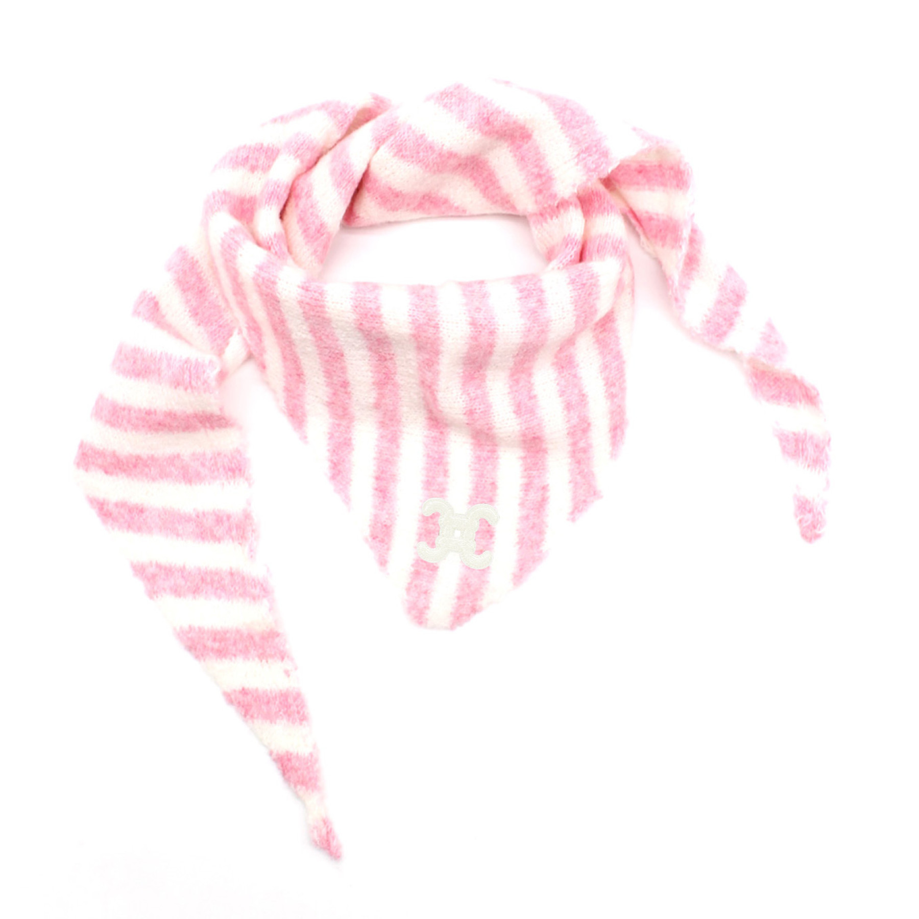 chummy foulard célina rayé rose et blanc (1)