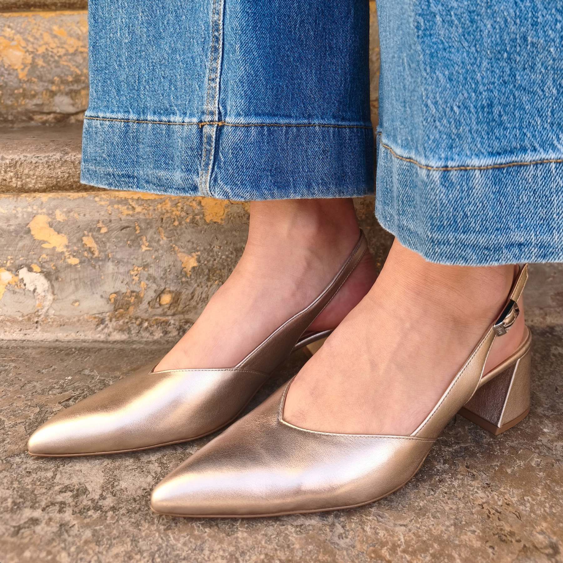 escarpin hogl lightbro  dorée 104611-7800 (2)