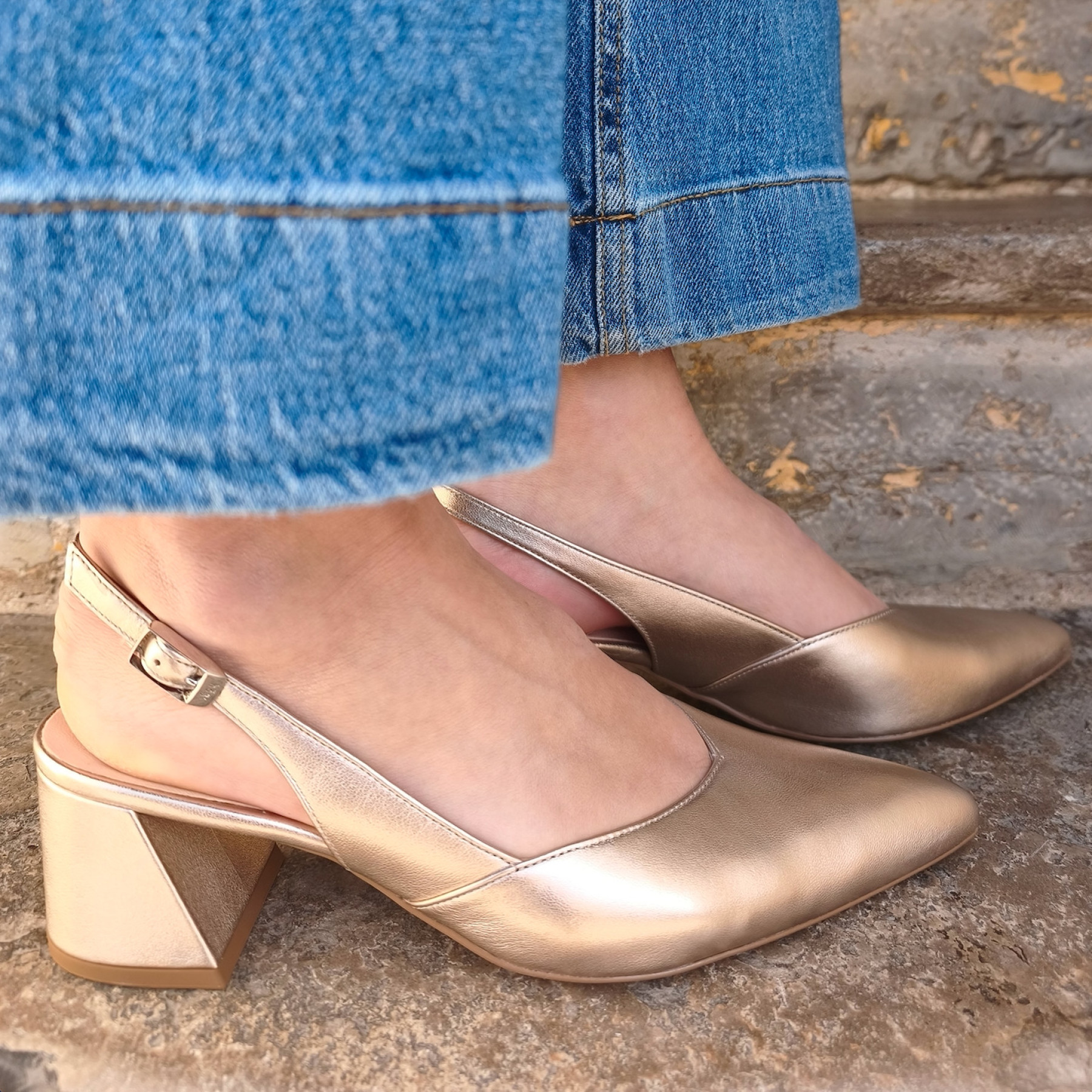 escarpin hogl lightbro  dorée 104611-7800 (3)