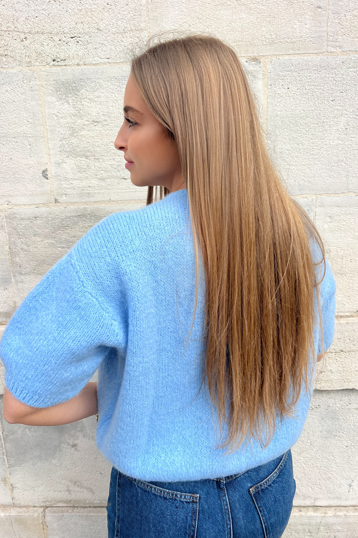 chummy gilet lili manches courtes bleu 7529 (2)