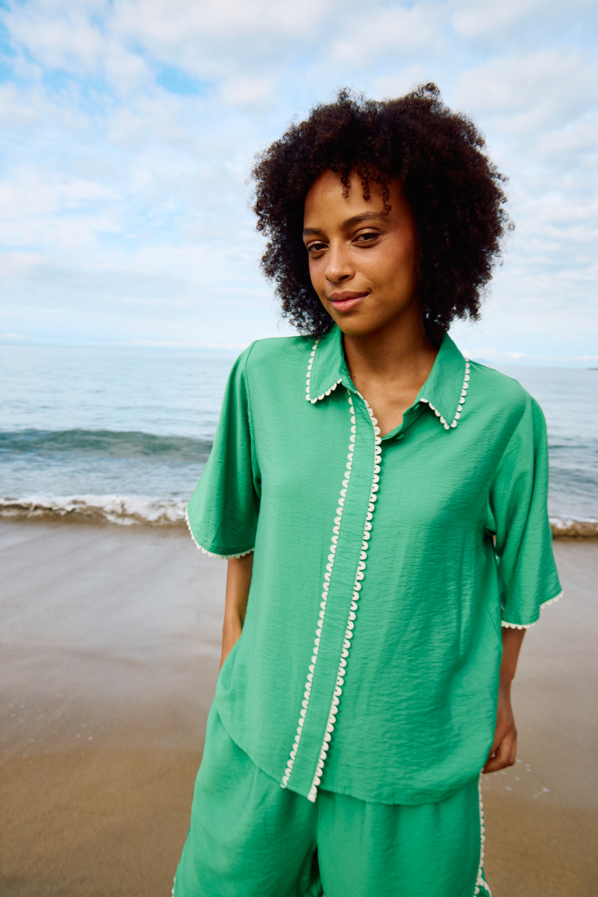 BLOUSE ICHI VERTE LENI 20125361  (4)