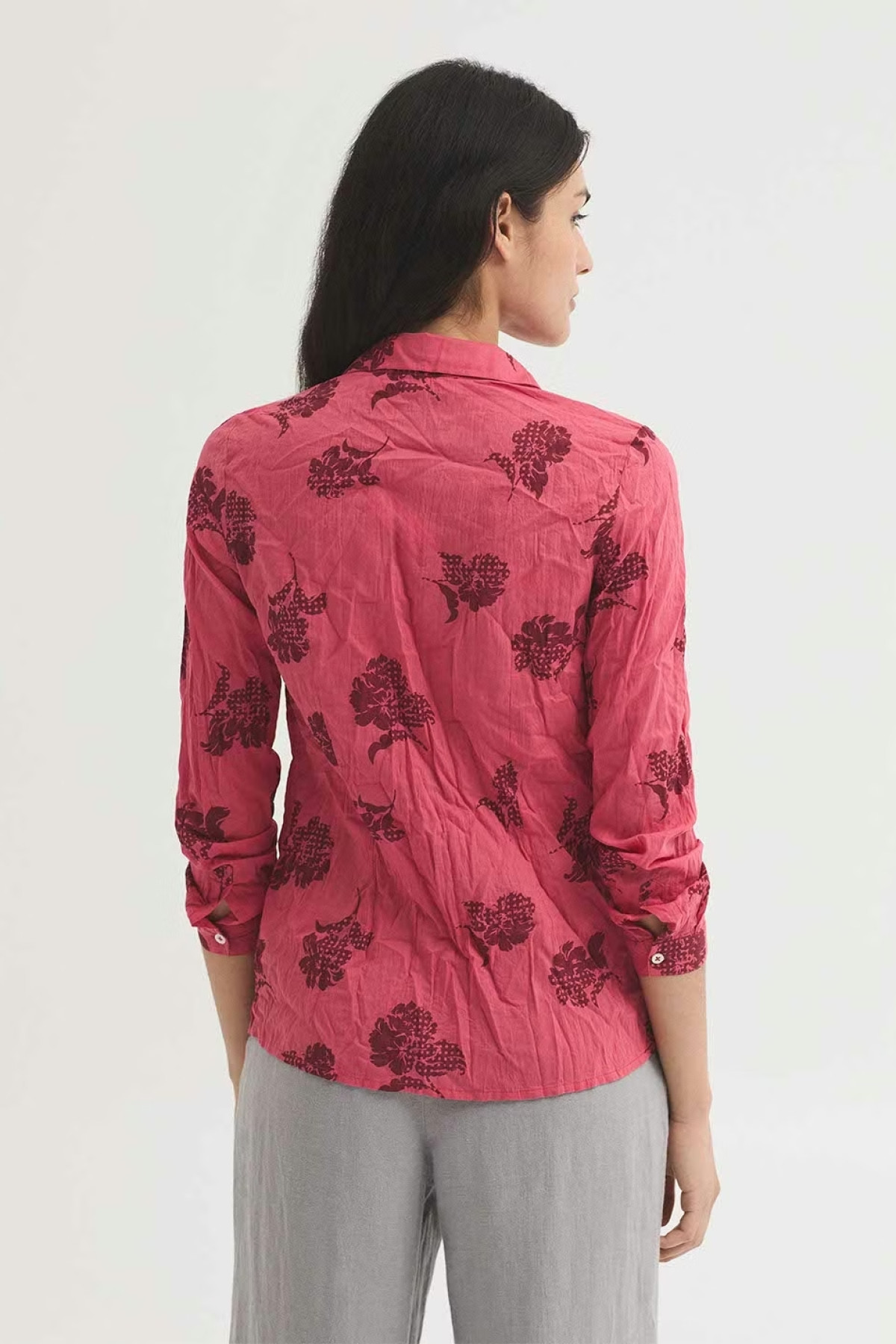 CHEMISE NICE THINGS PALOMA DOTS AND FLOWERS ROUGE (4)