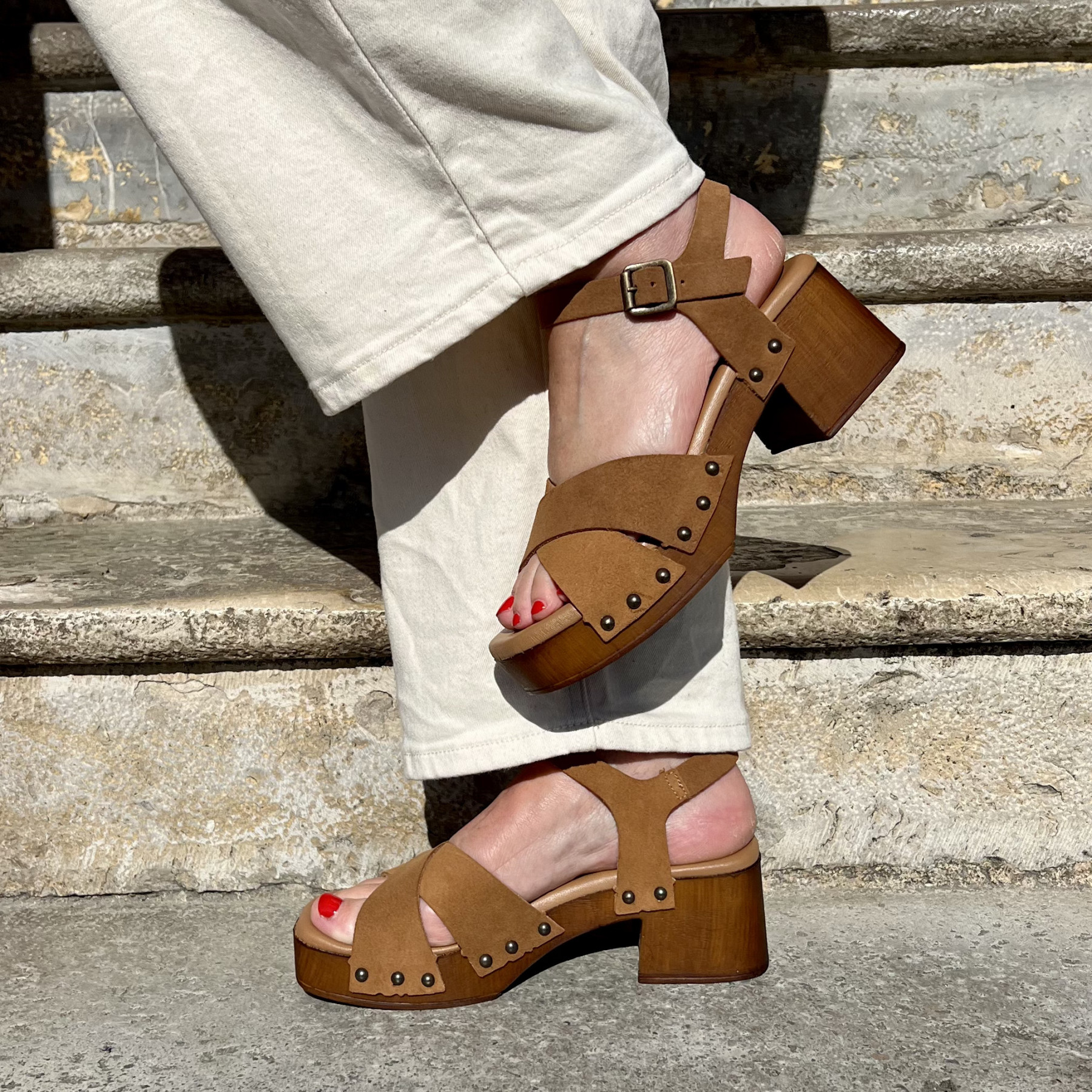 SEMERDJIAN SANDALES A TALONS MICOL CROSTA COGNAC (4)
