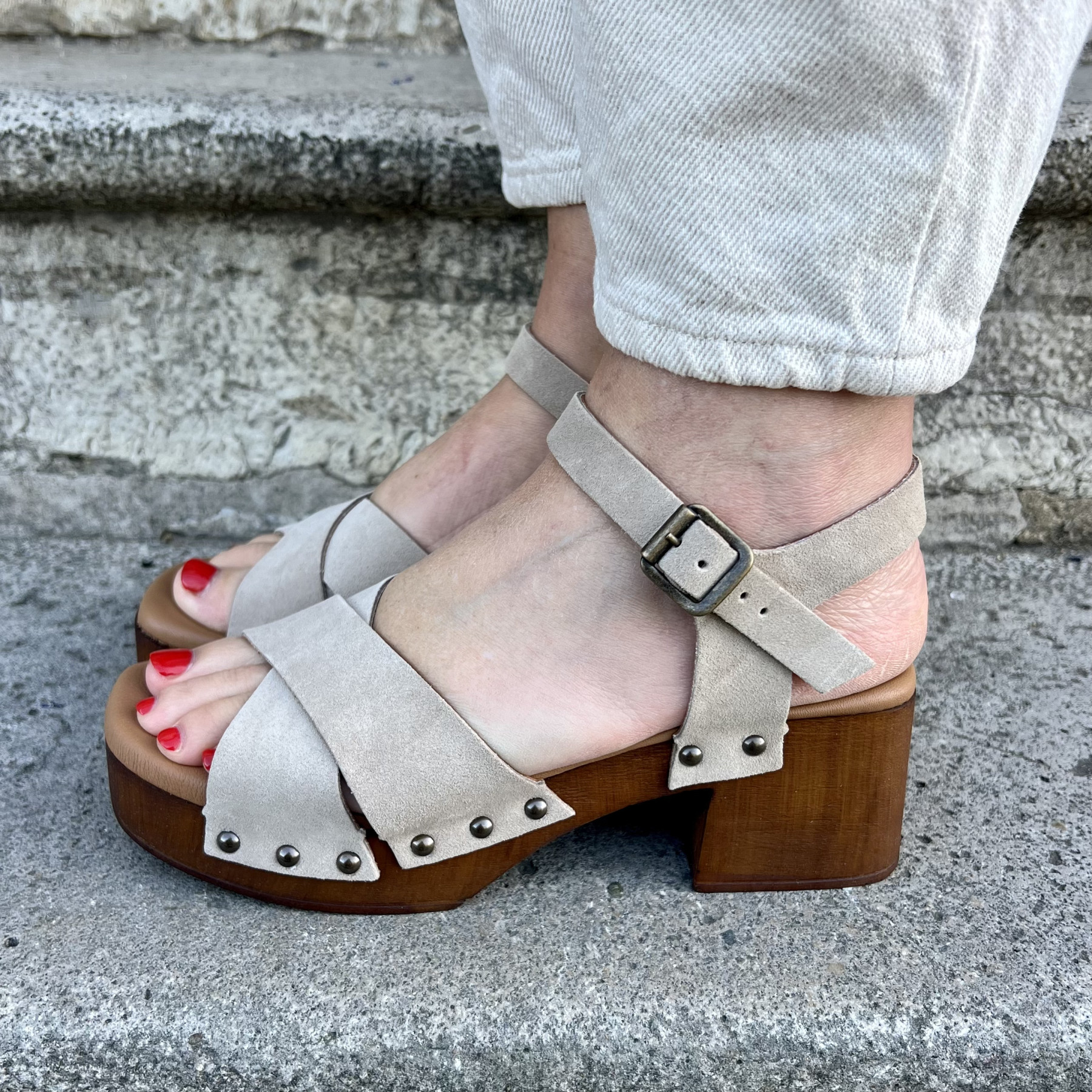 semerdjian sandales à talons micol beige (2)