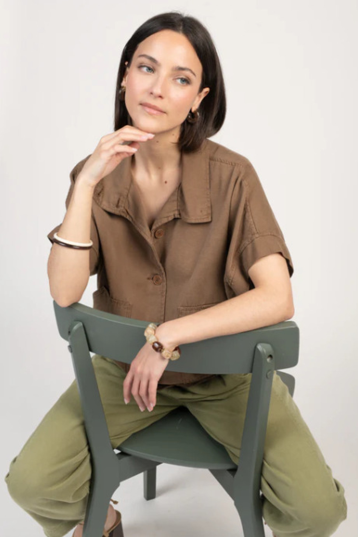 PAKO LITTO VESTE SANS MANCHES ELLIOT MARRON (3)