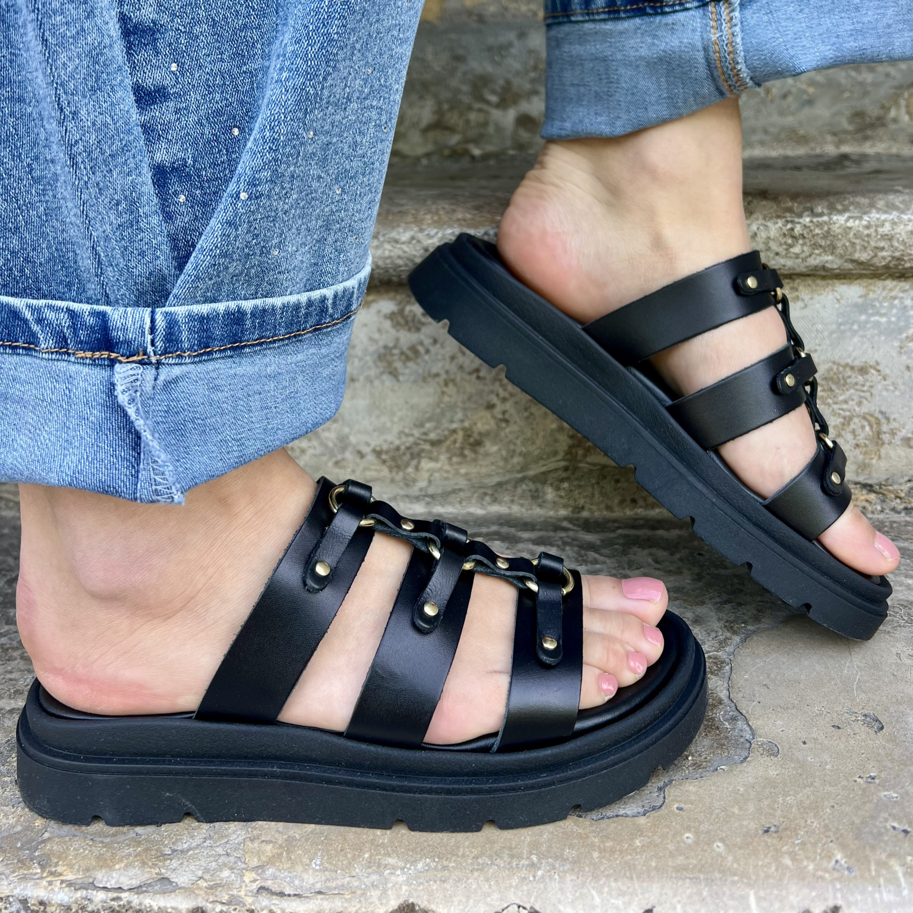 DONNA LUCCA SANDALES NOIR 1766  (2)