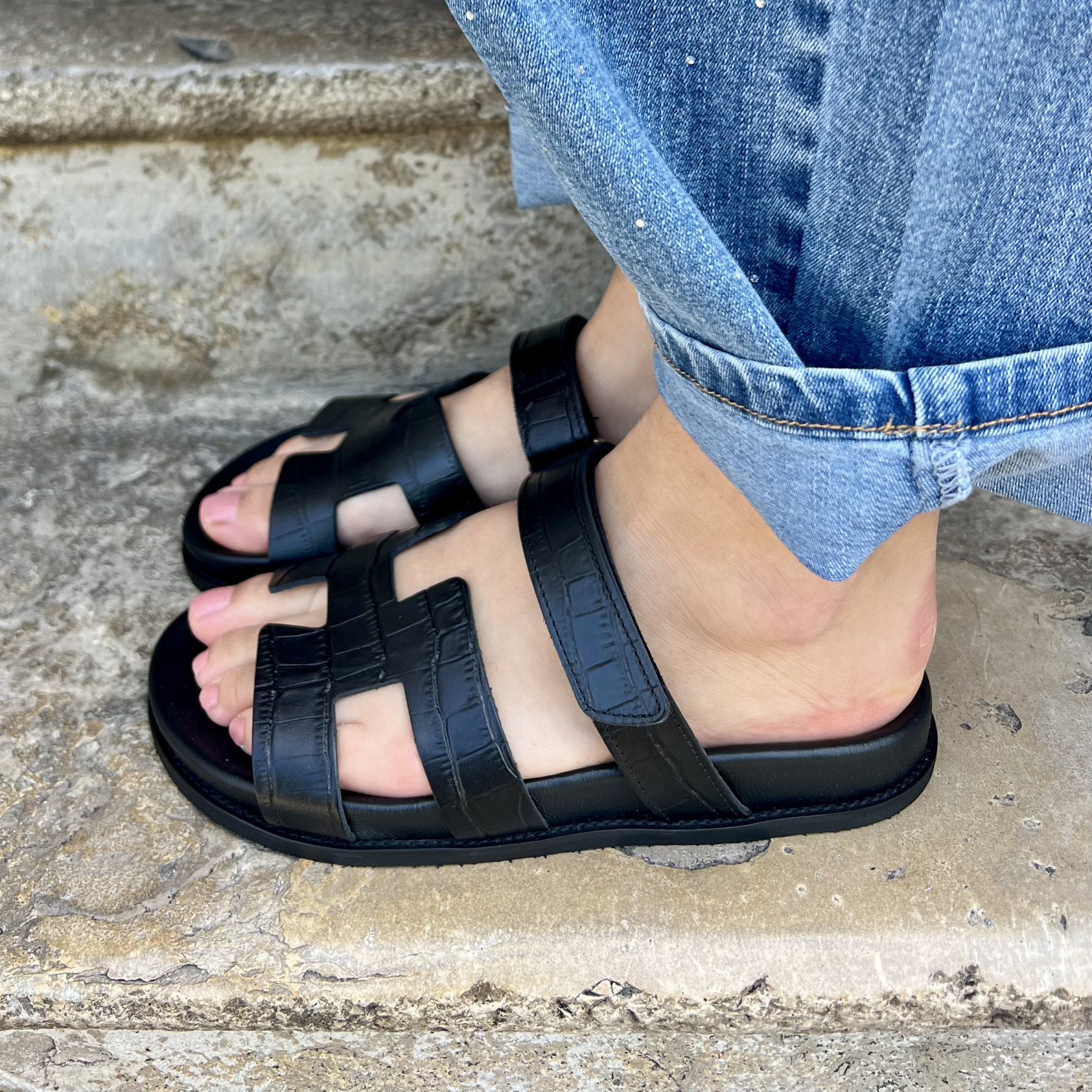 DONNA LUCCA SANDALES COCCO NOIR 1822 (3)