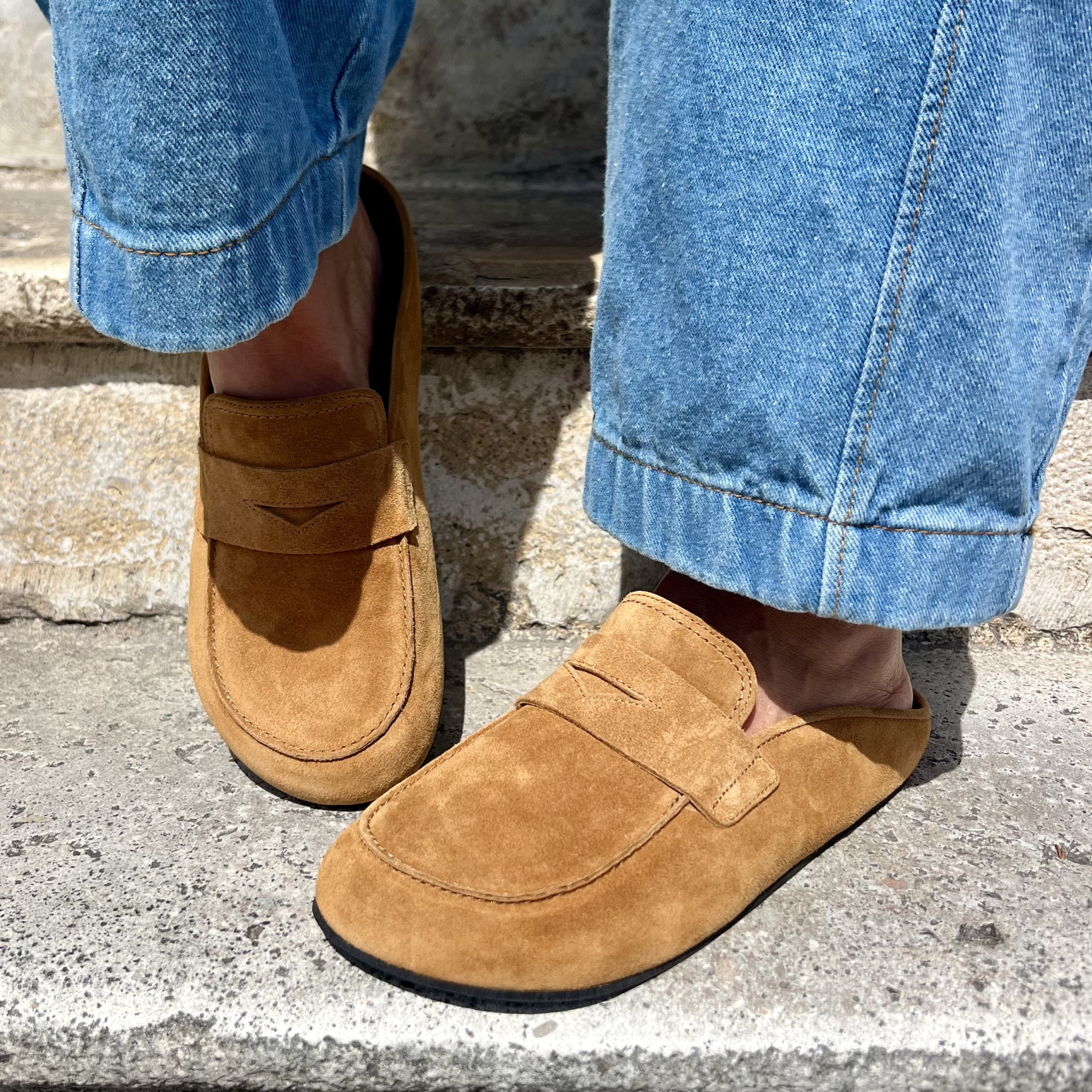 MULES HOGL CAMEL SUEDINE 0842  (4)