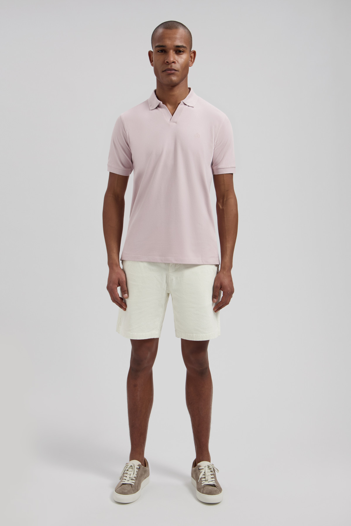 The Bowie V-Neck Polo violet ice (2)