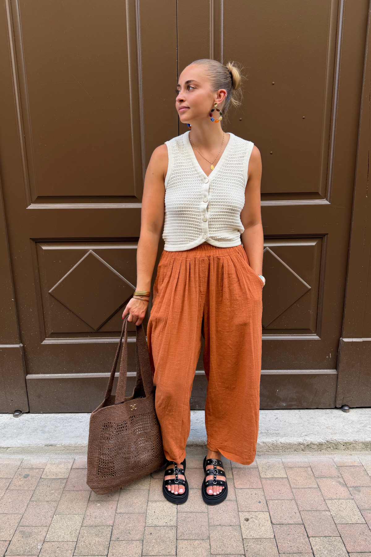 pantalon en lin ocre (1)