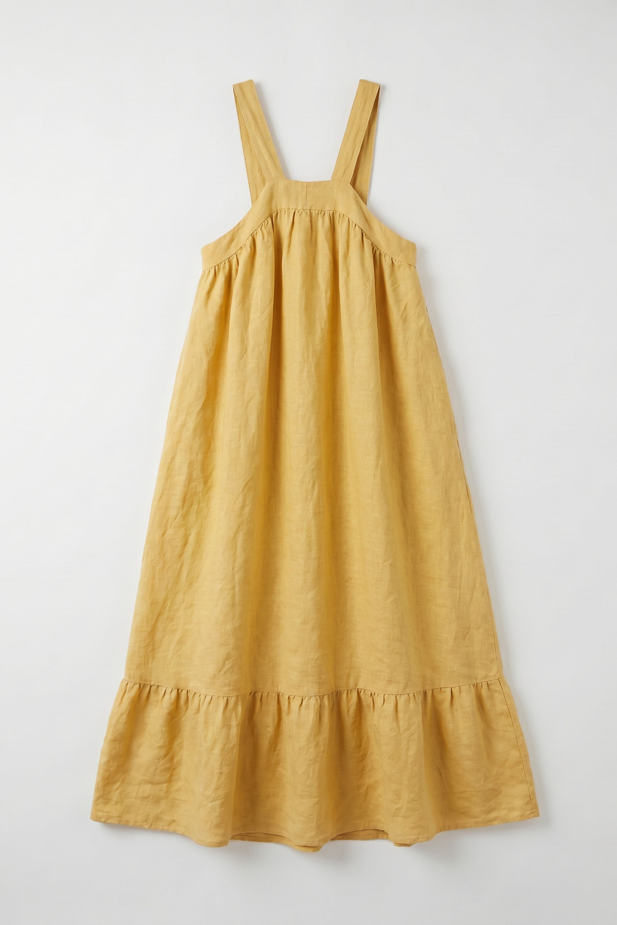 ROBE EN LIN JAUNE (1)