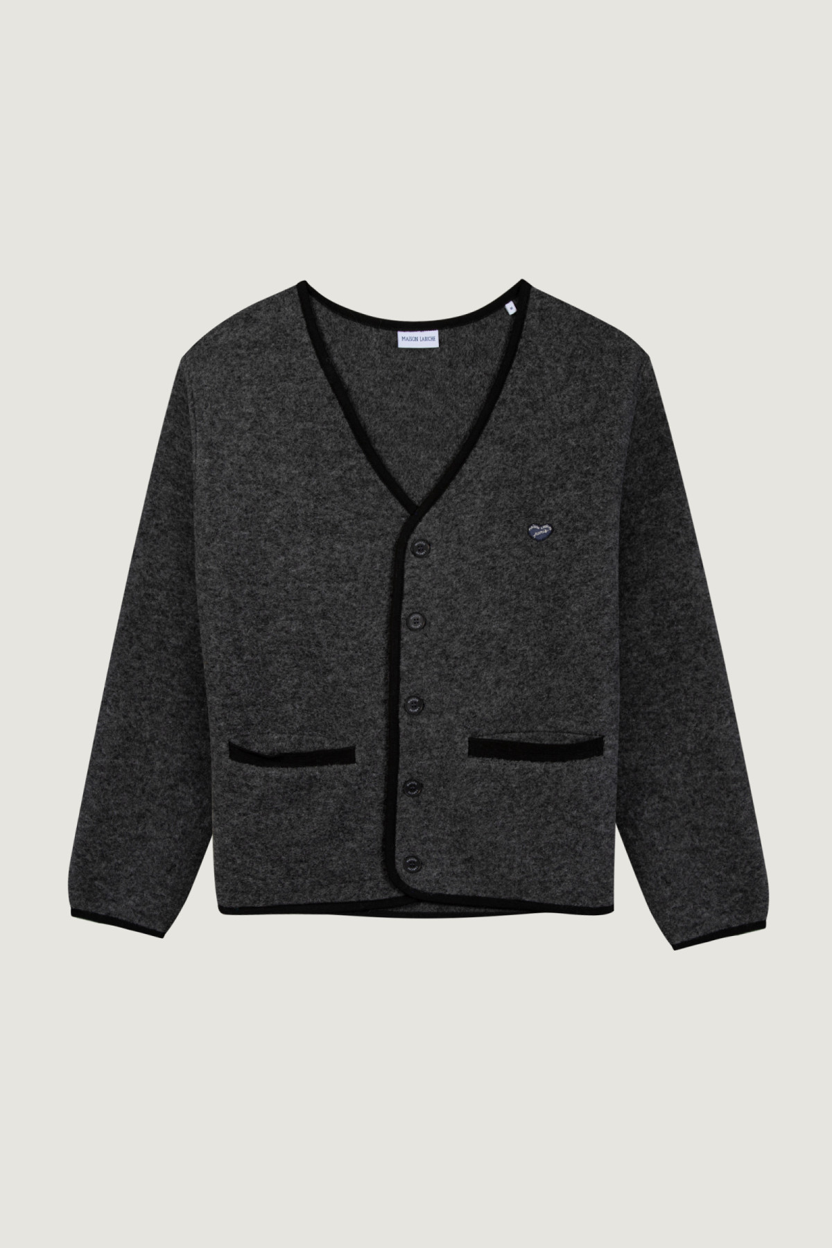 Cardigan Maison Labiche – Modèle Barroux Patch Cœur (1)