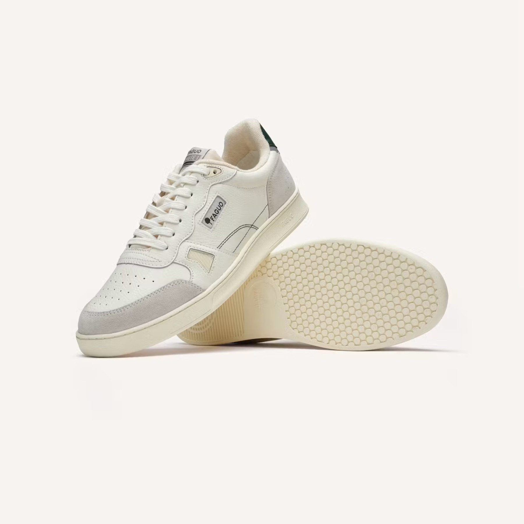 faguo basket commute blanc patch vert (5)