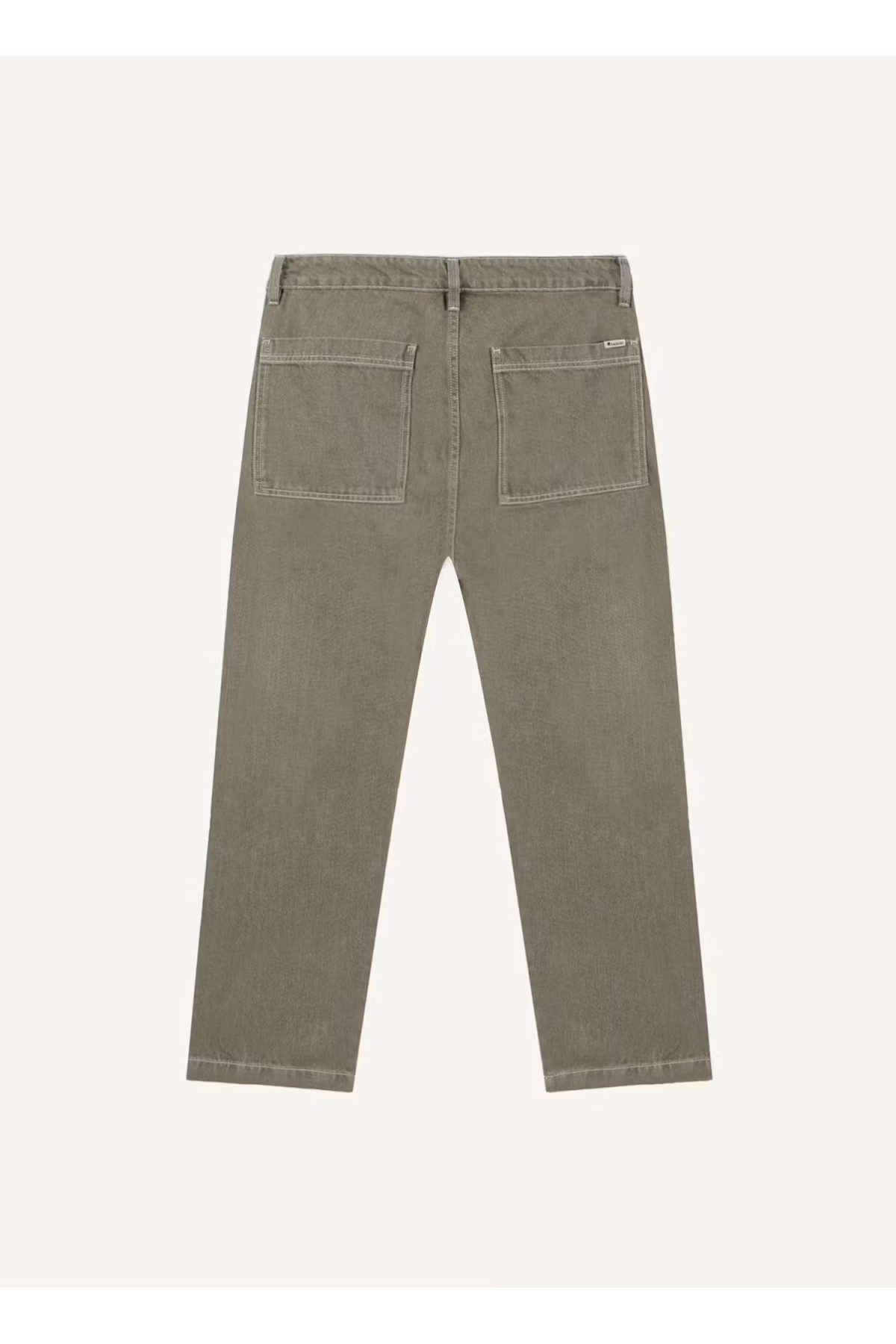 faguo pantalon denim loose beige (3)