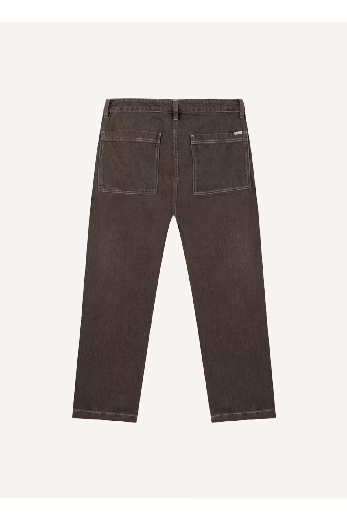 faguo pantalon denim loose marron (3)