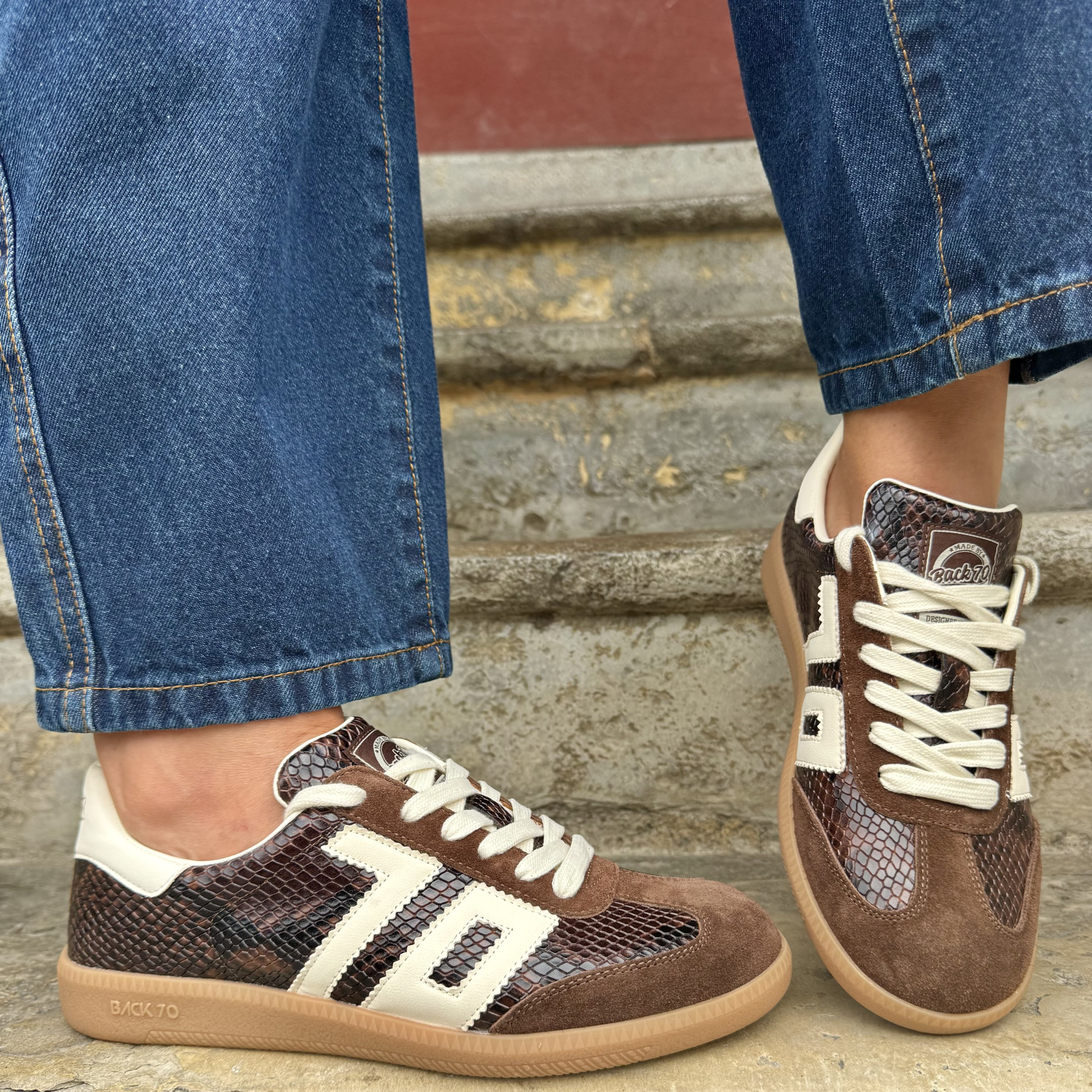 BACK 70 BASKETS CLOUD S101 SNAKE BROWN/BUTTER  (3)
