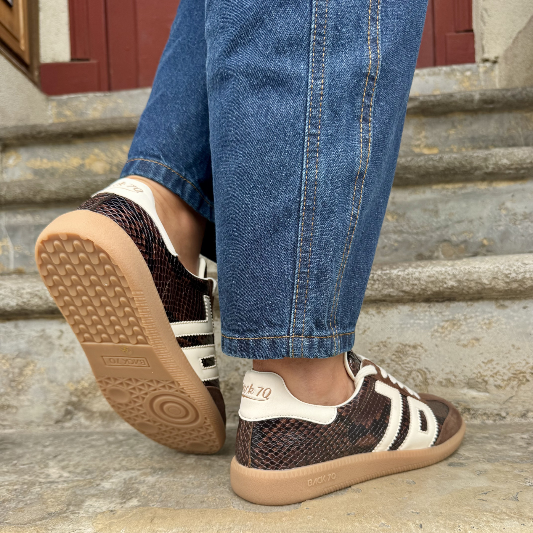 BACK 70 BASKETS CLOUD S101 SNAKE BROWN/BUTTER  (4)