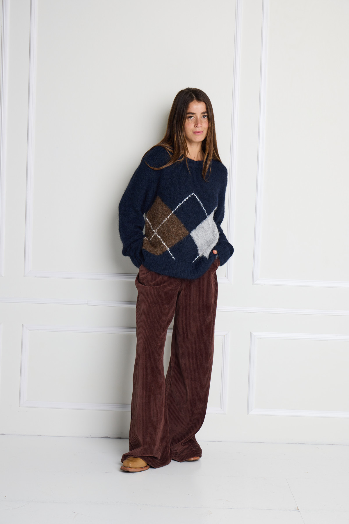 ICHI PANTALON TAMARY CHOCO 6373 (2)