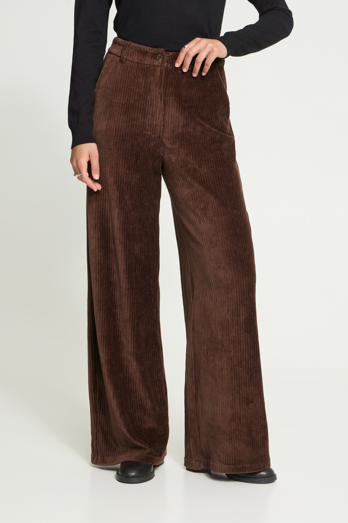 ICHI PANTALON TAMARY CHOCO 6373 (4)