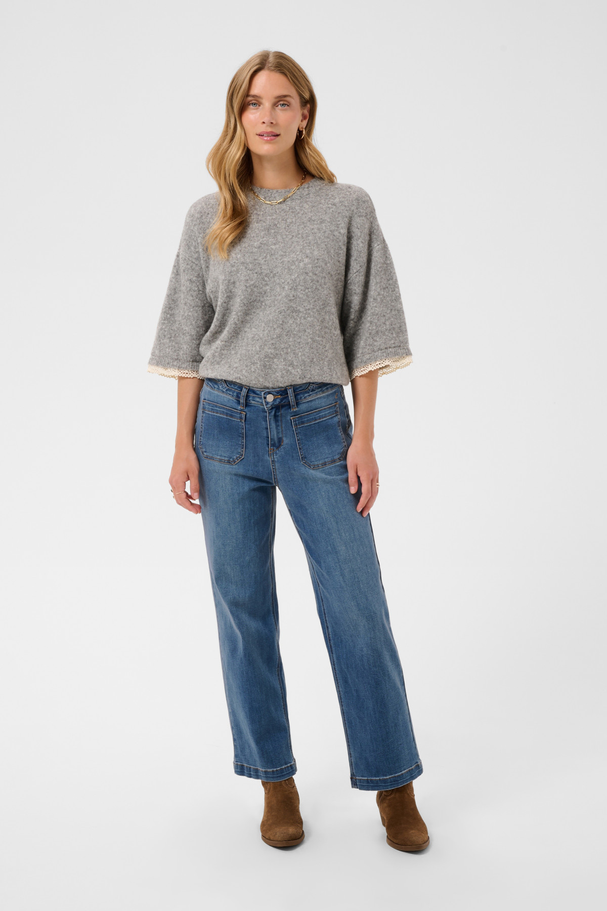 CREAM JEANS 5188 NOEMIE 7/8 BLEU CLAIR COCO H26 (2)