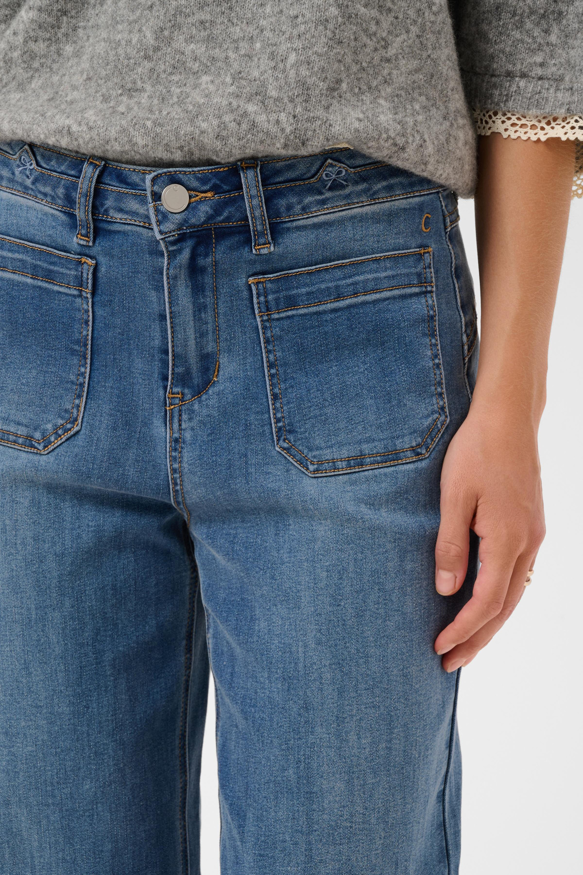 CREAM JEANS 5188 NOEMIE 7/8 BLEU CLAIR COCO H26 (4)
