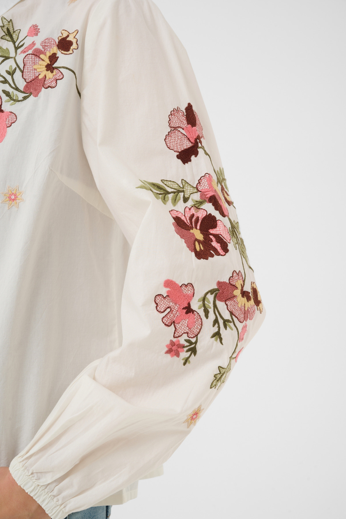 CREAM CHEMISE 5302 PEONA BLANC BRODERIES ROSE H26 (4)