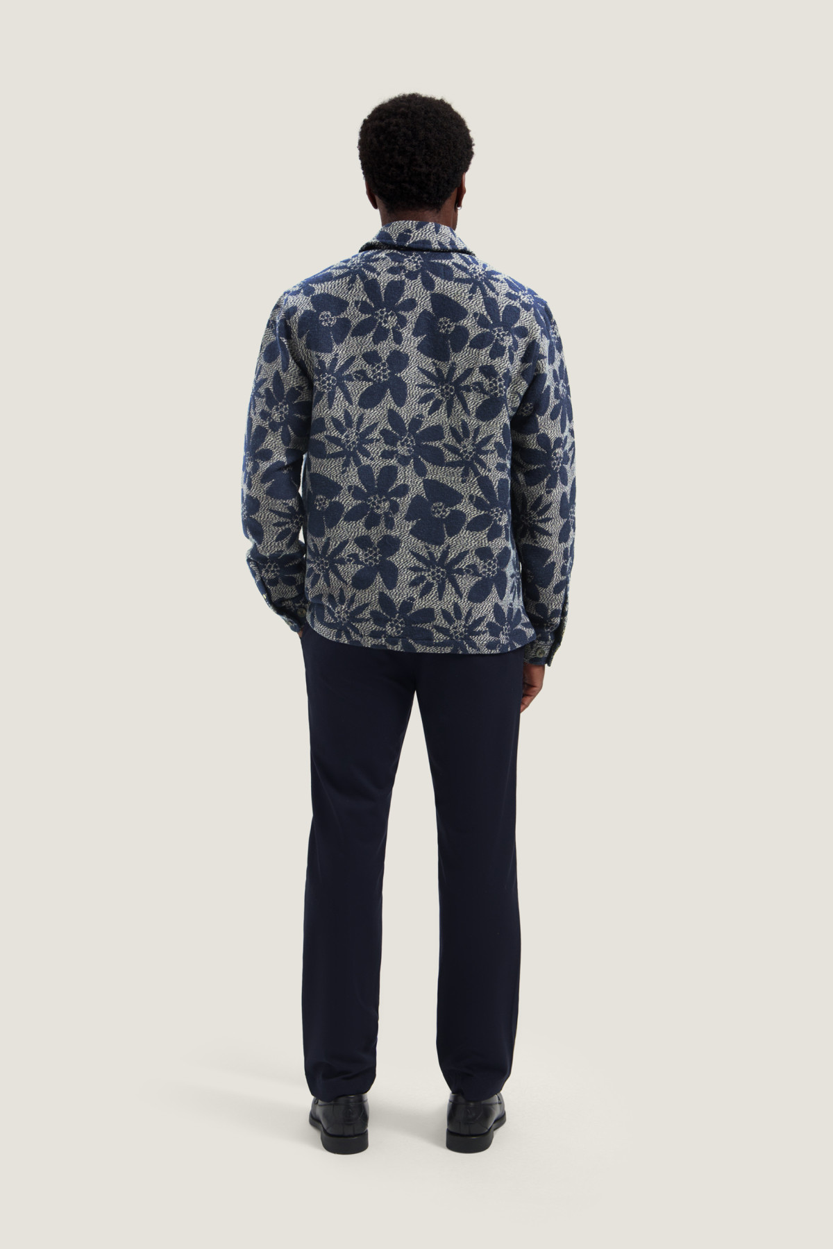 dstrezzed veste lino damast bleu marine (2)