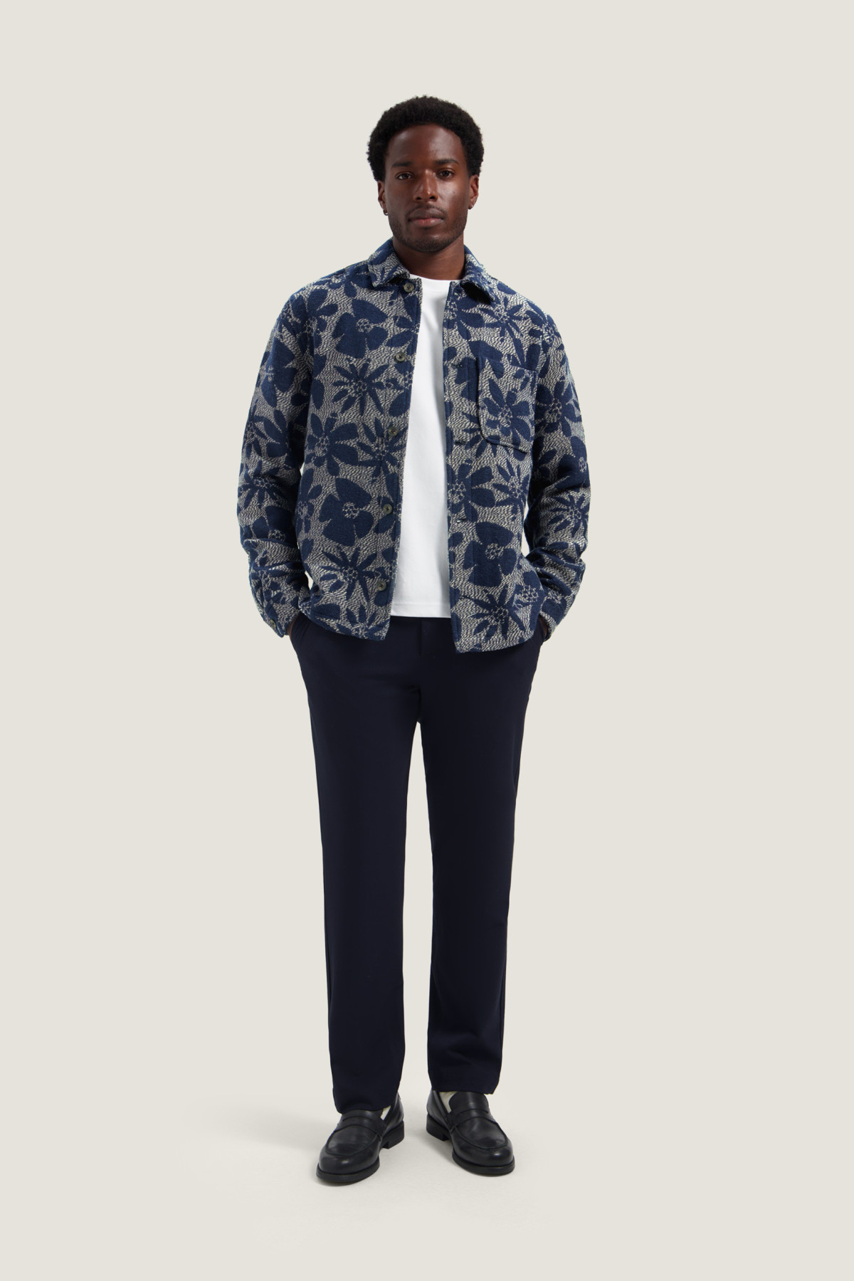 dstrezzed veste lino damast bleu marine (3)