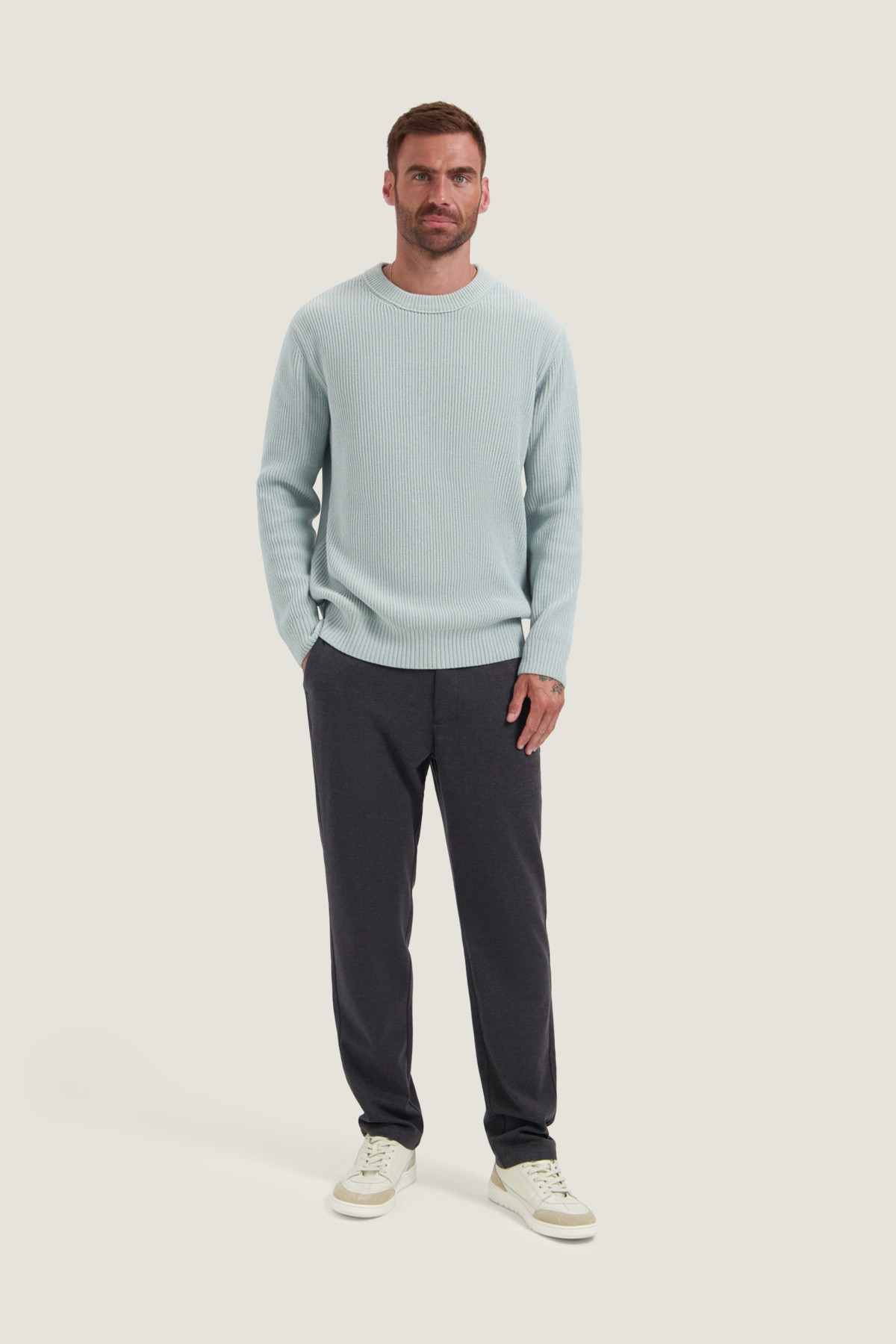 dstrezzed pantalon marlon herringbone marron (3)