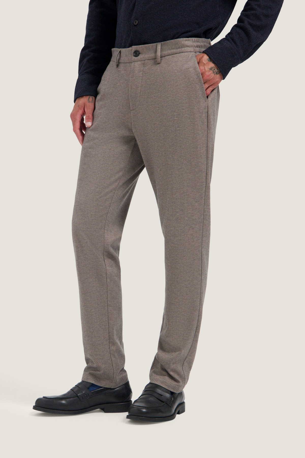dstrezzed pantalon marlon herringbone beige (2)