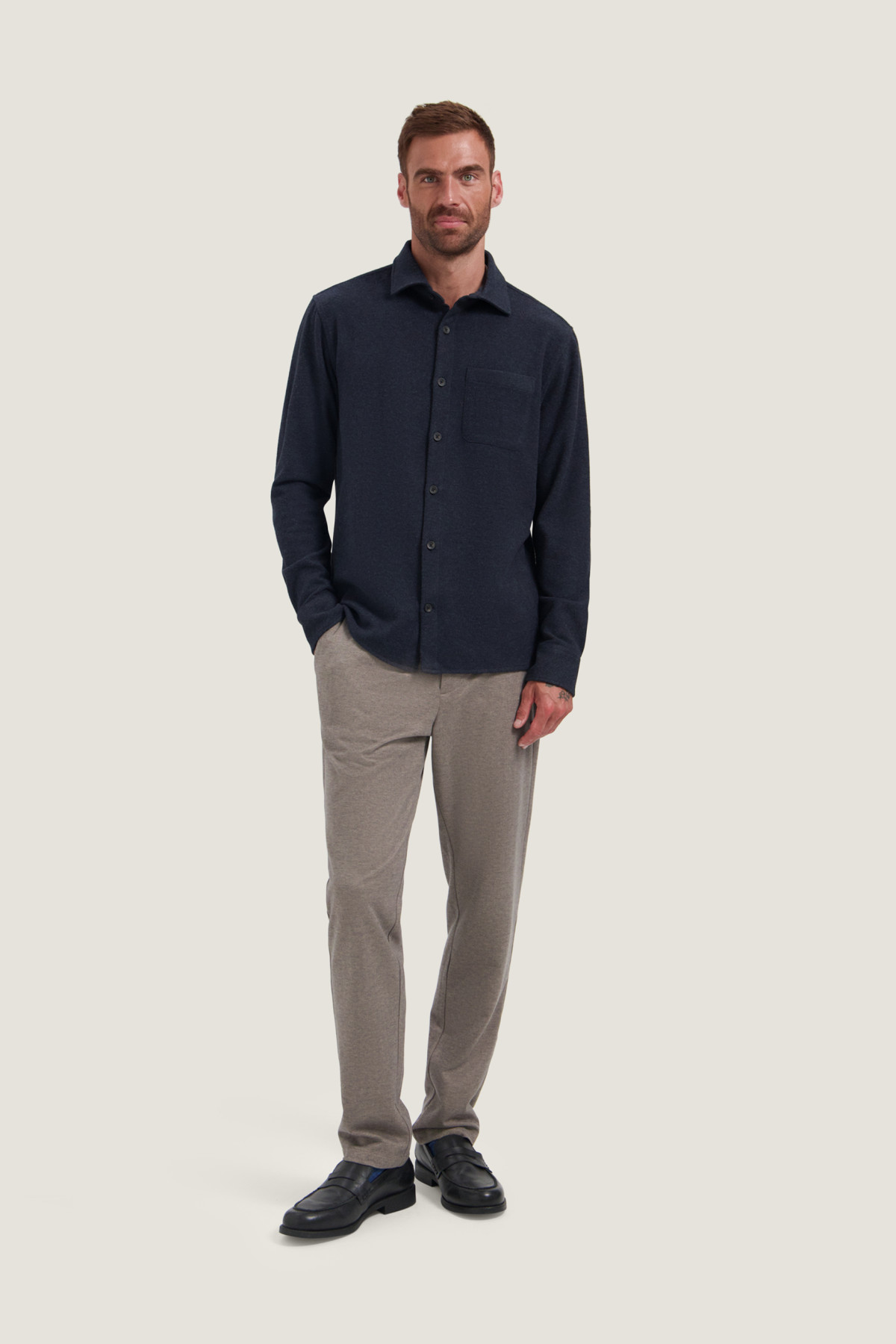 dstrezzed pantalon marlon herringbone beige (3)