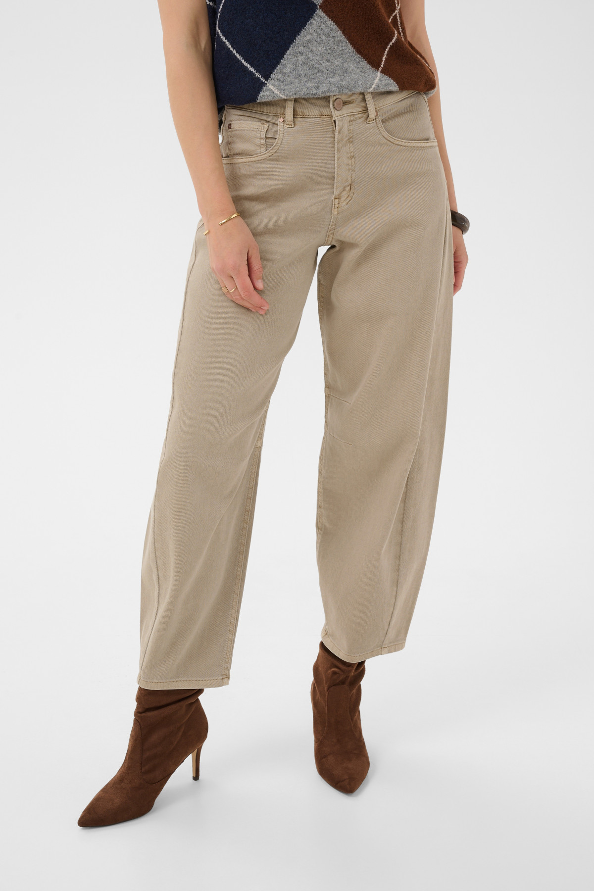 CREAM JEANS 5293 DJULI BARREL BEIGE H26 (1)