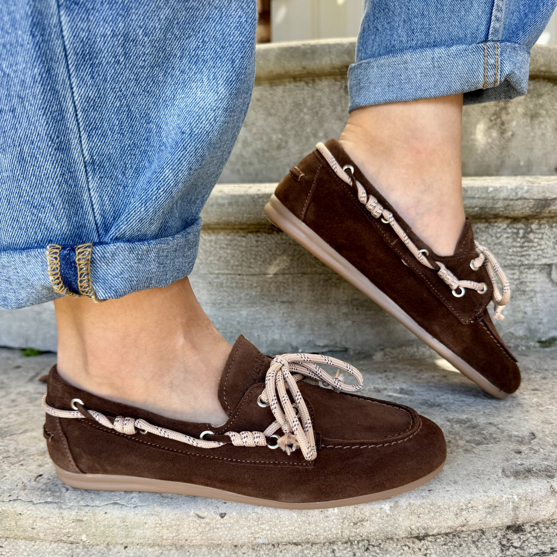 pavement mocassin pamarin bold lace brown  (2)