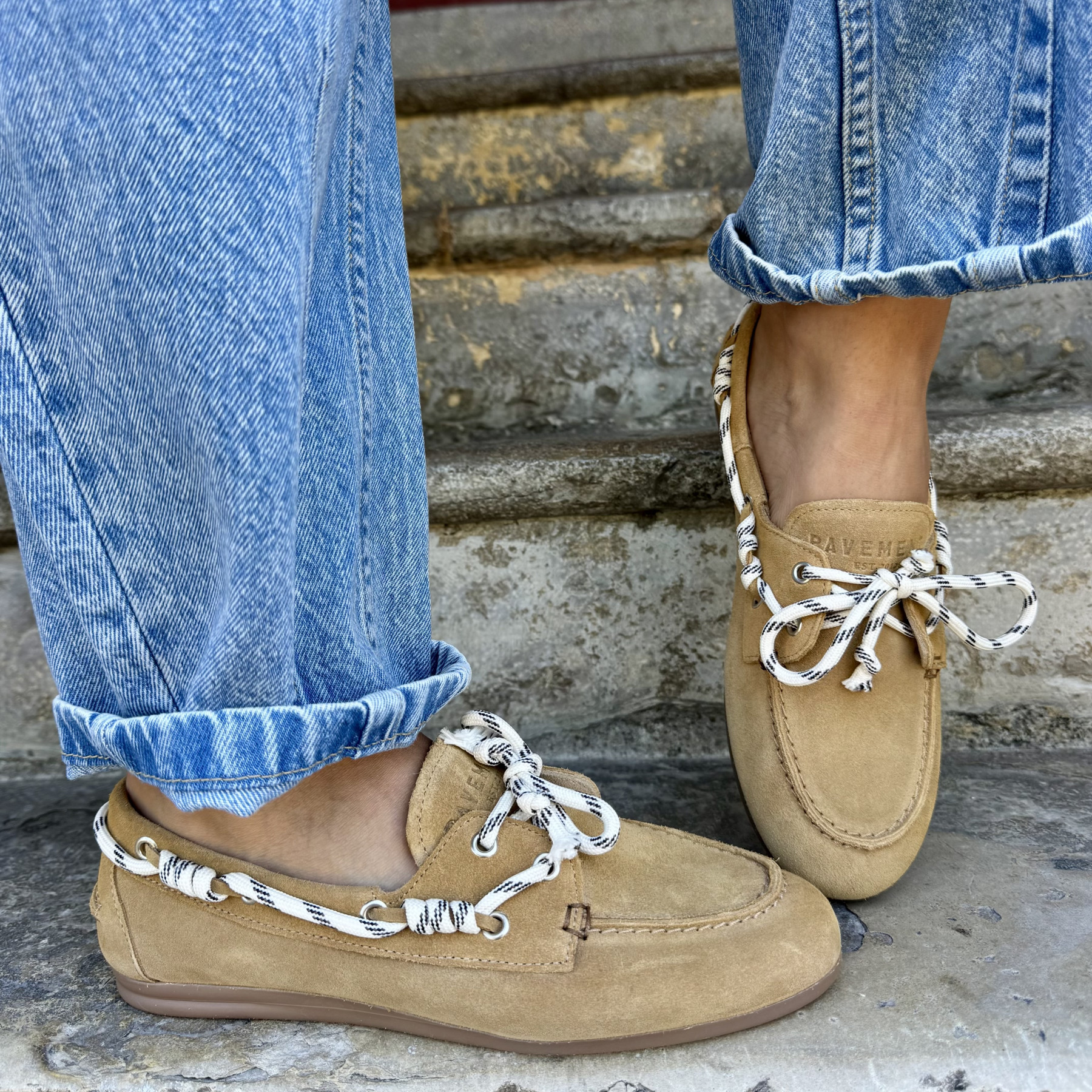 pavement mocassin pamarin bold lace tan  (3)