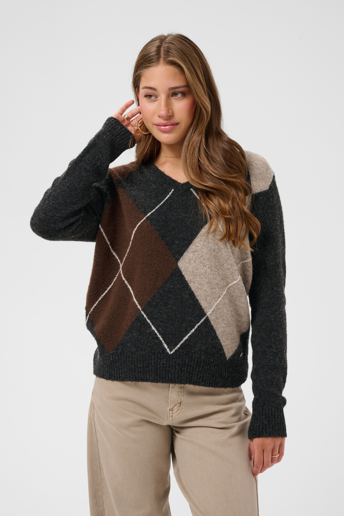 CREAM PULL HOPE gris fonce  10615298 (1)