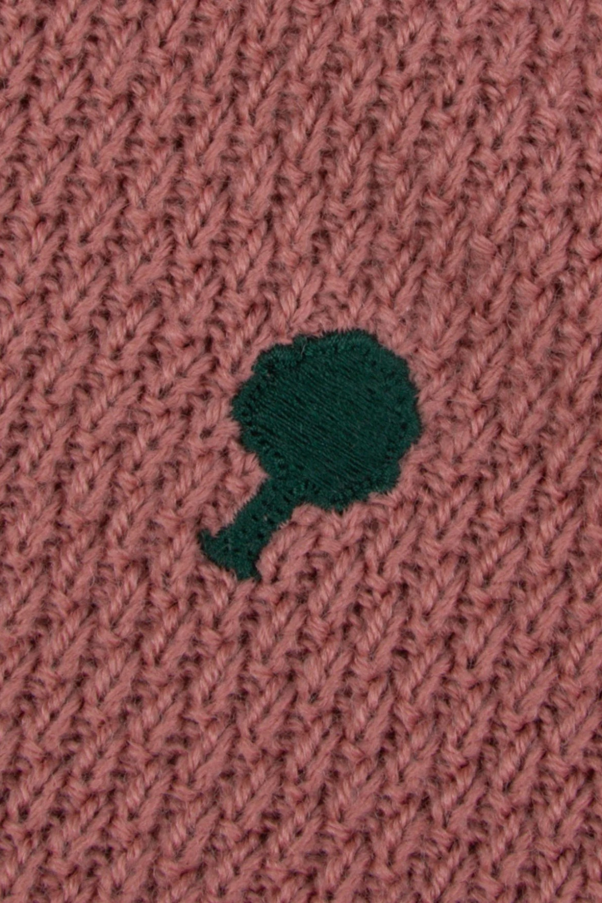 faguo aumont pull col rond en laine rose (5)