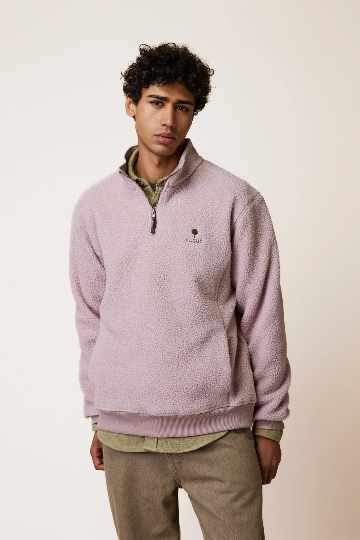 faguo pull camionneur polaire aubiac mauve (1)