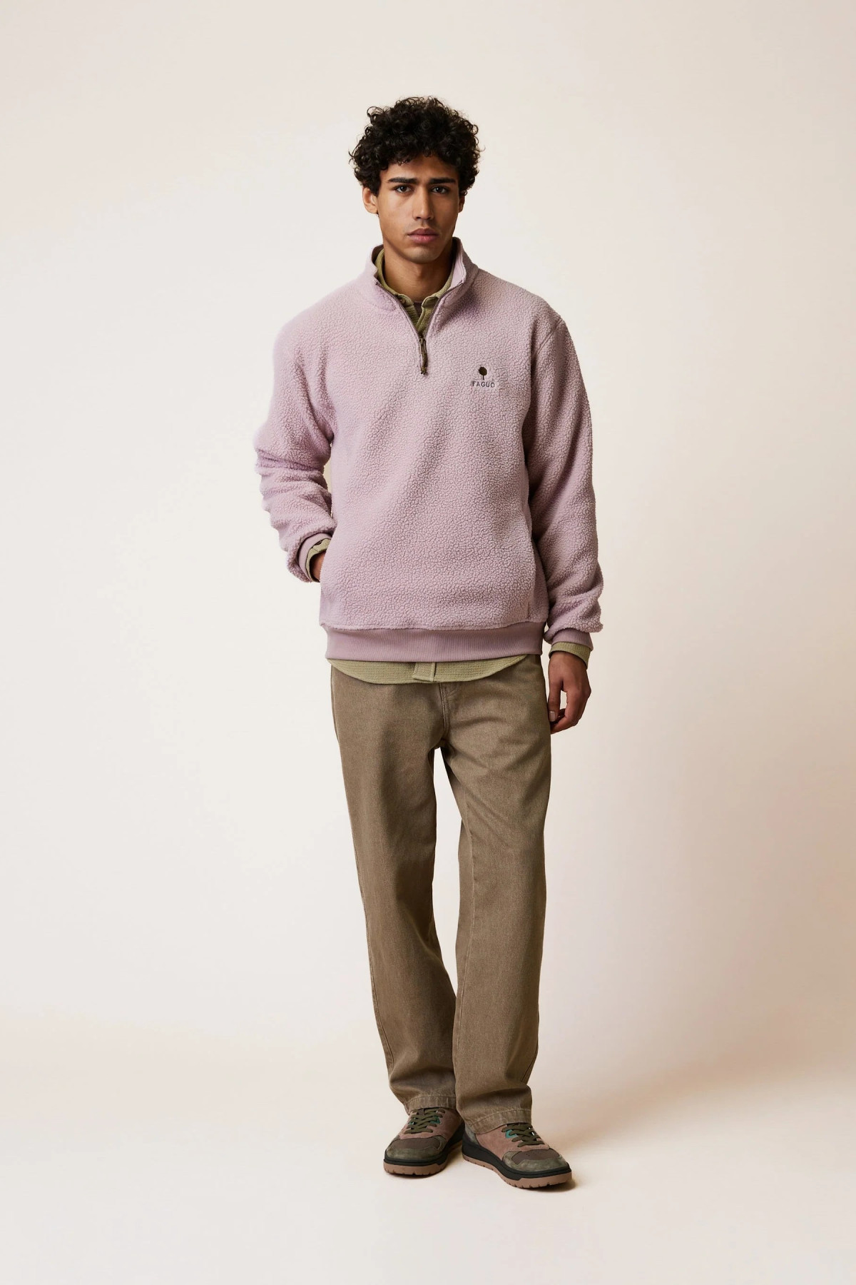 faguo pull camionneur polaire aubiac mauve (2)