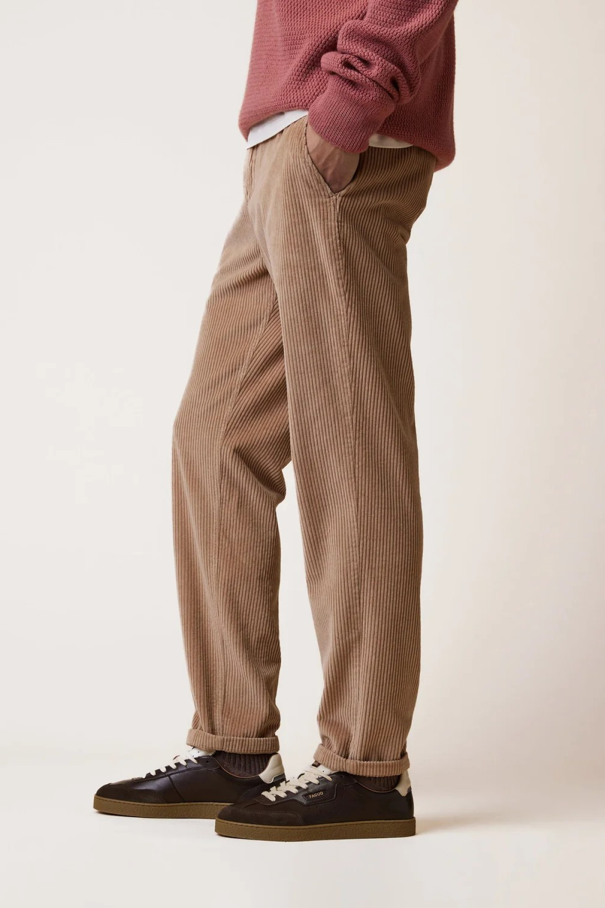 faguo pantalon velours dreuille beige (3)