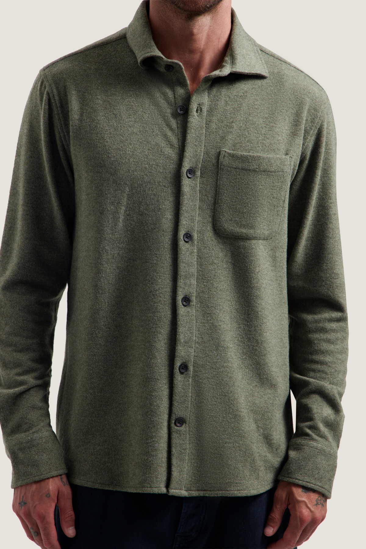 dstrezzed chemise gus melange dark army (5)