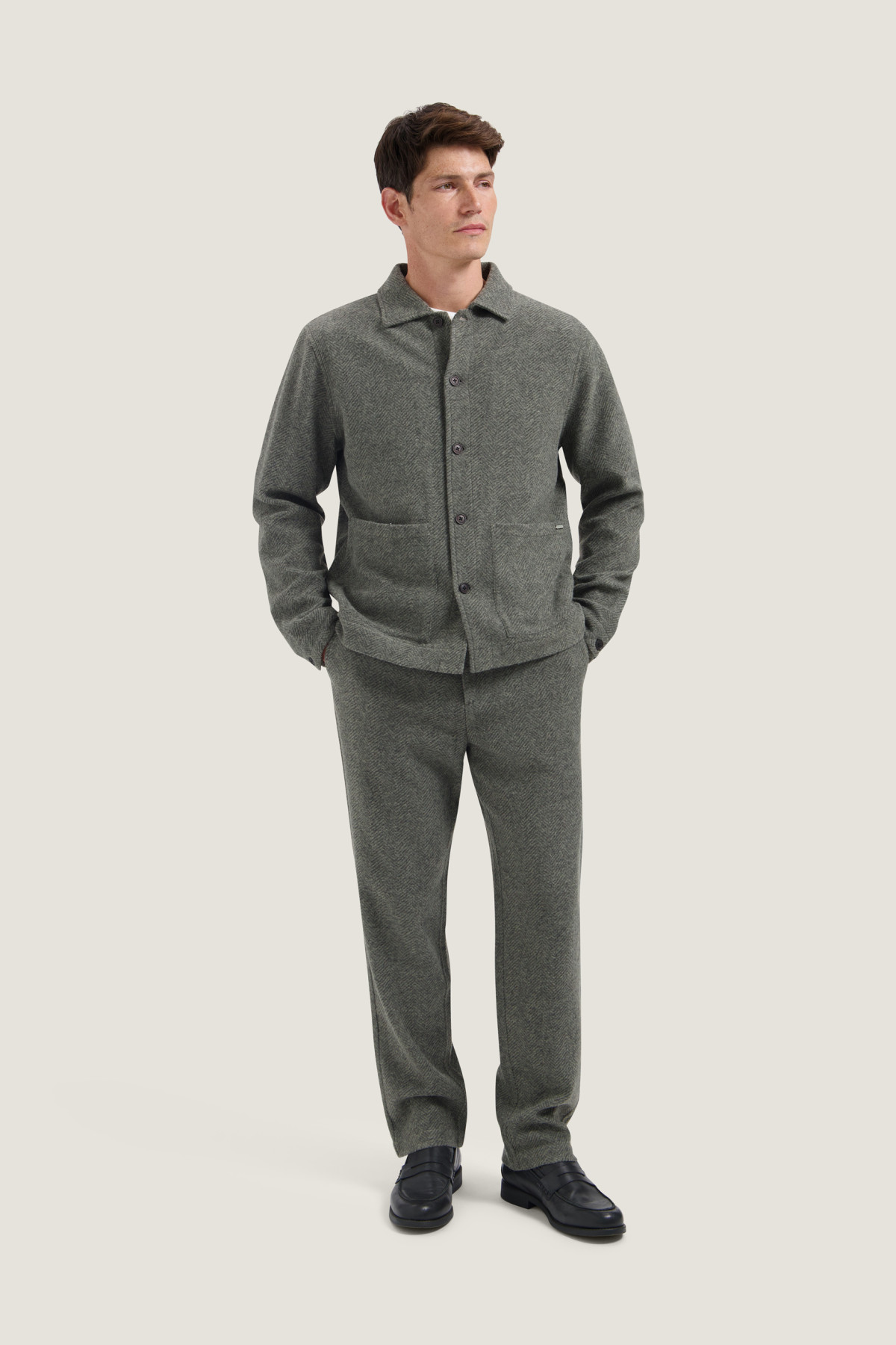 dstrezzed pantalon logan herringbone dark gray (5)