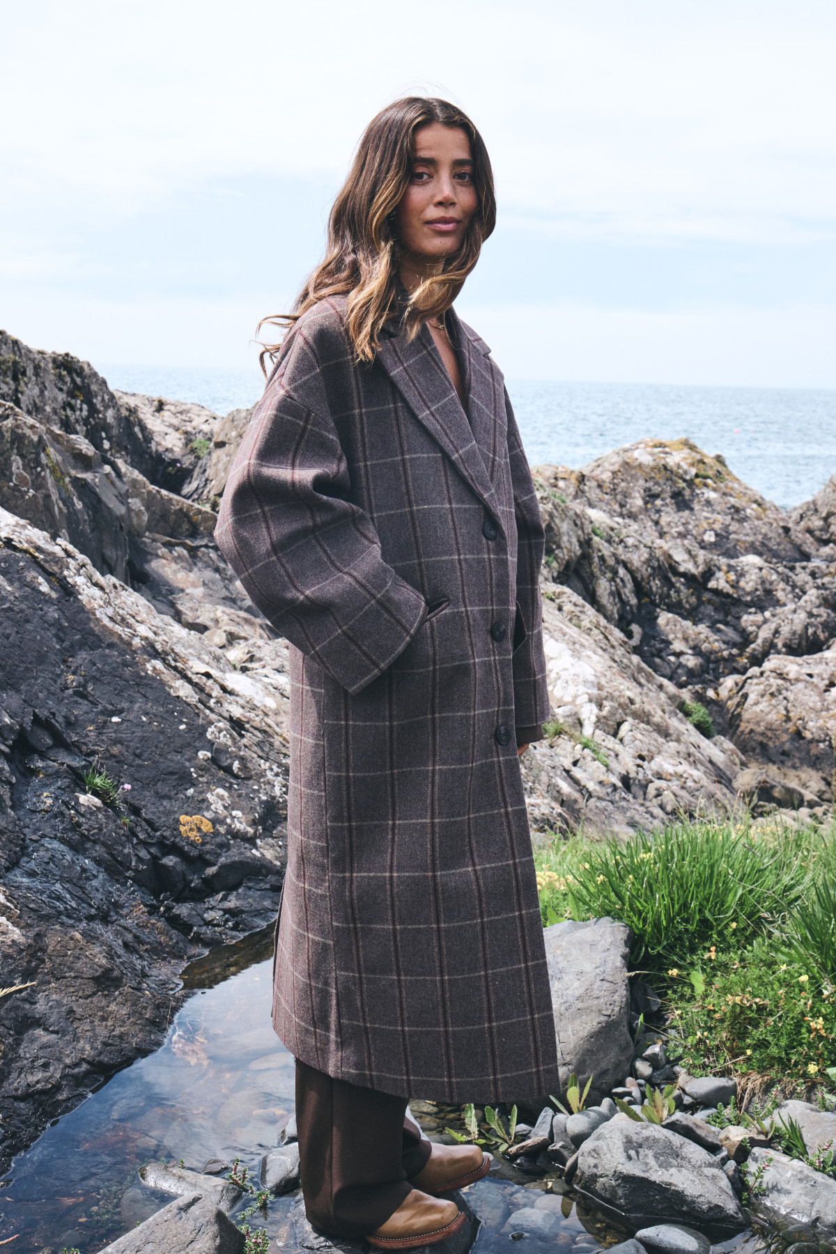 MANTEAU ICHI CARREAUX EMMALU 20118989 (1)