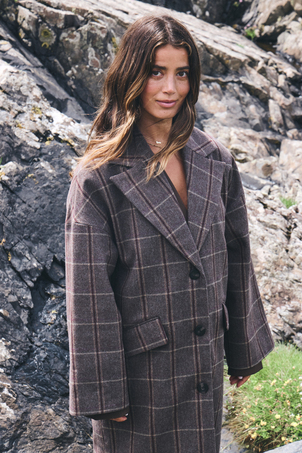 MANTEAU ICHI CARREAUX EMMALU 20118989 (2)