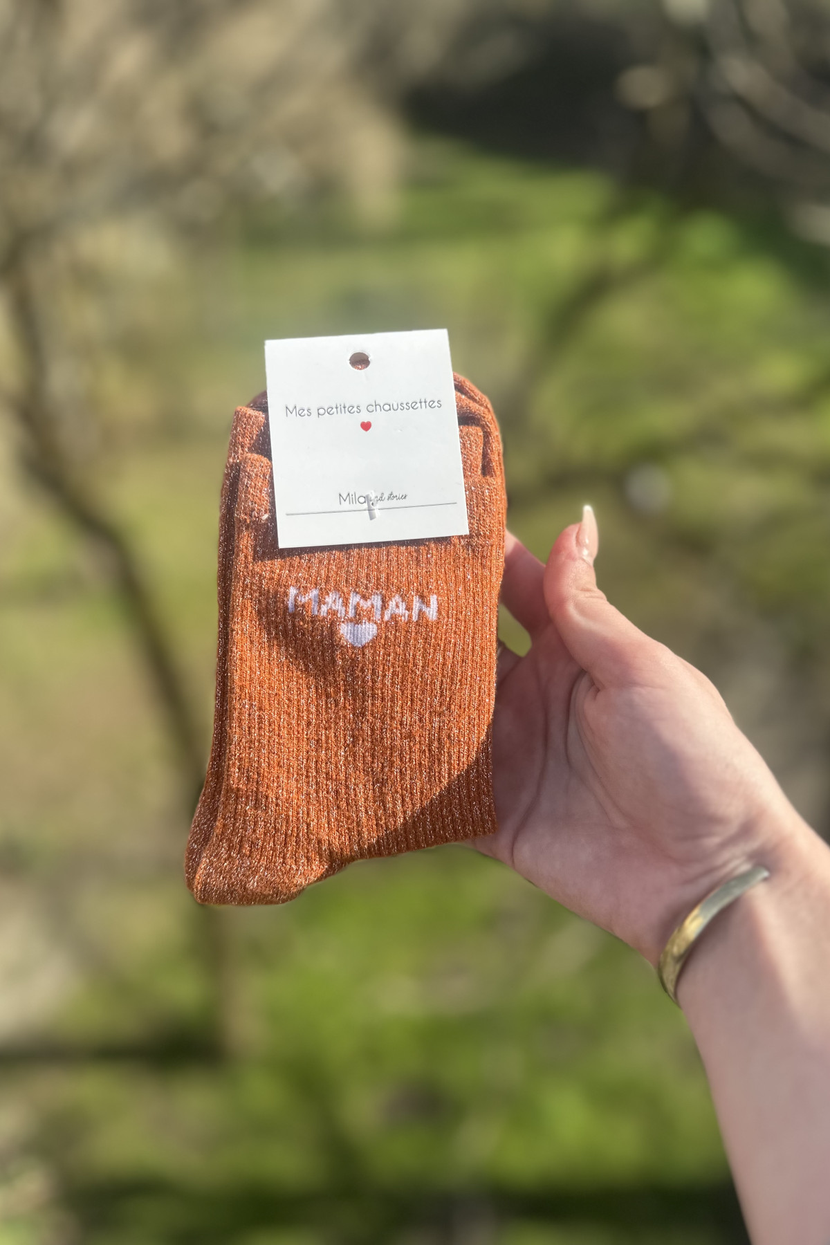CHAUSSETTES MILE MILA AVEC MESSAGE MAMAN