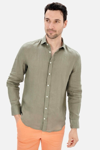 CHEMISE EN LIN KAKI