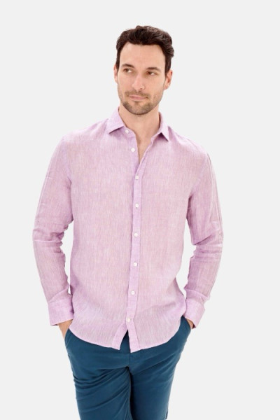 CHEMISE EN LIN LILA