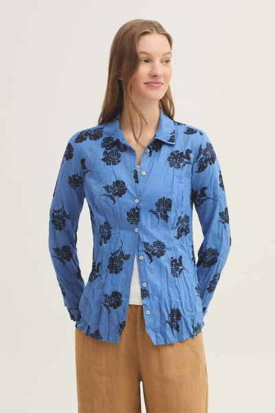 CHEMISE NICE THINGS PALOMA DOTS AND FLOWERS BLEUE
