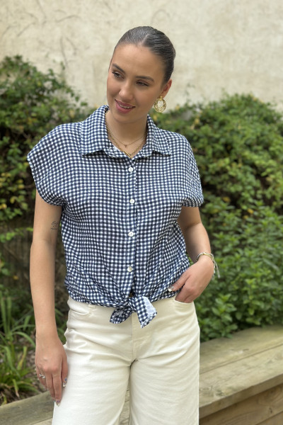 CHUMMY CHEMISIER 5196 VICHY BLEU MARINE