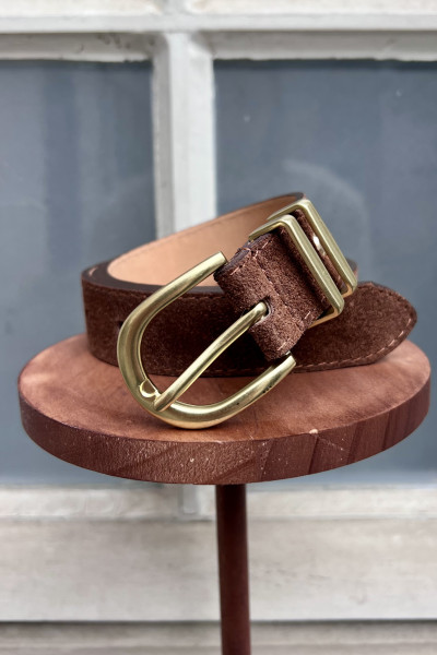 CHUMMY CEINTURE EN CUIR CHOCOLAT