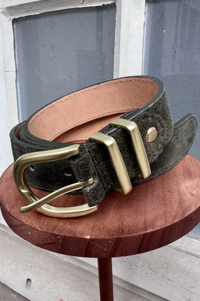 CHUMMY CEINTURE EN CUIR KAKI